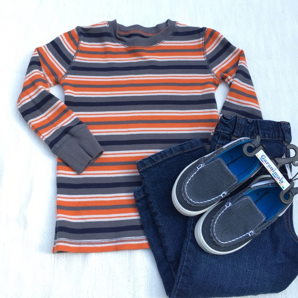 Jumping Beans Striped Long Sleeve Thermal Size 4